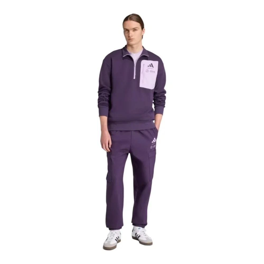 adidas Mercedes AMG Petronas F1 Quarter Zip Pullover Mens Large NWT JX8815